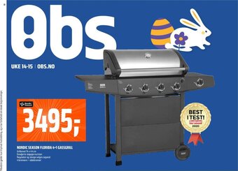 Coop Obs Nordic Season Florida 4+1 Gassgrill tilbud