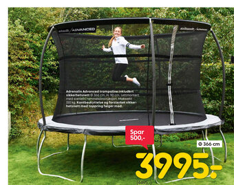 Rusta Adrenalin Advanced Trampoline Inkludert tilbud