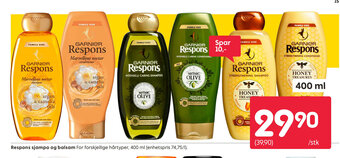 Rusta Respons Sjampo og Balsam tilbud