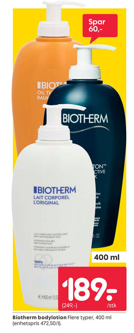Rusta Biotherm Bodylotion tilbud