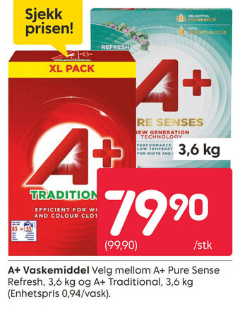 Rusta A+ Vaskemiddel tilbud