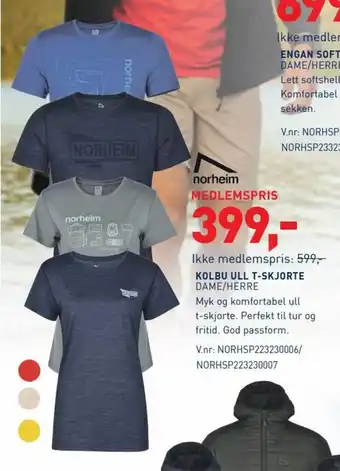 Intersport Kolbu Ull T-Skjorte Dame/Herre tilbud