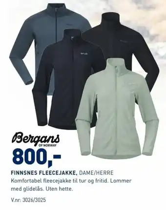 Intersport Finnsnes Fleecejakke, Dame/Herre tilbud