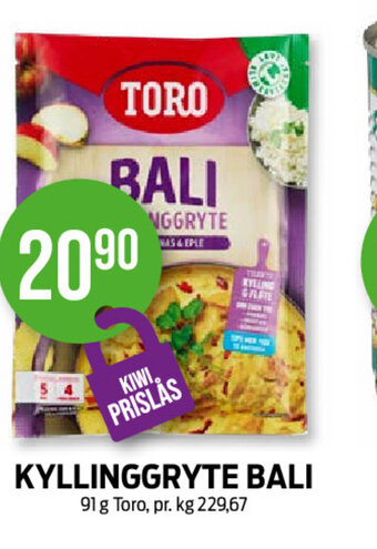 Kiwi Kyllinggryte Bali tilbud