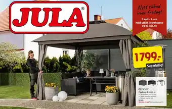 Jula Paviljong 3.3x3.3m tilbud