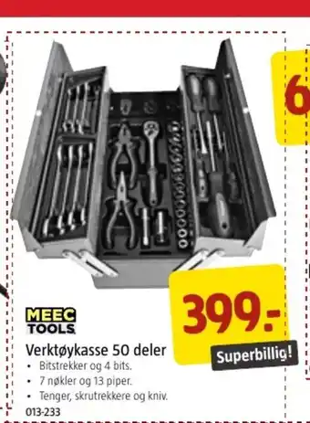 Jula Verktøykasse 50 Deler tilbud