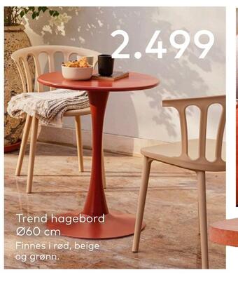Skeidar Trend hagebord tilbud