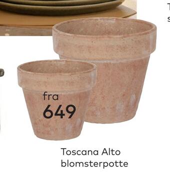 Skeidar Toscana alto blomsterpotte tilbud
