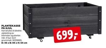 jem & fix Plantekasse på hjul tilbud