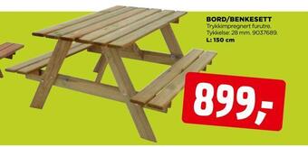 jem & fix Bord/benkesett tilbud