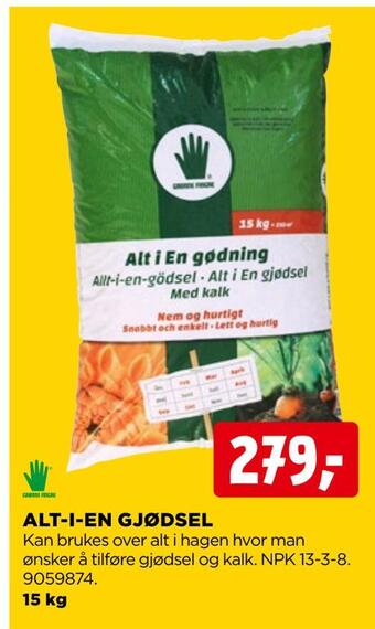 jem & fix Alt-i-en gjødsel tilbud