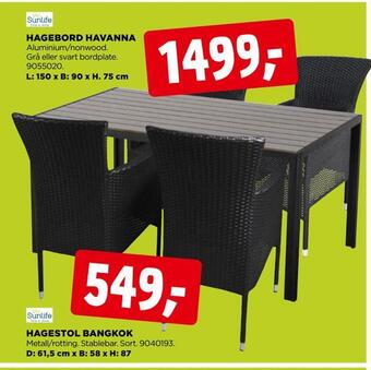jem & fix Hagebord havanna tilbud