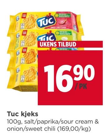 Meny Tuc kjeks tilbud