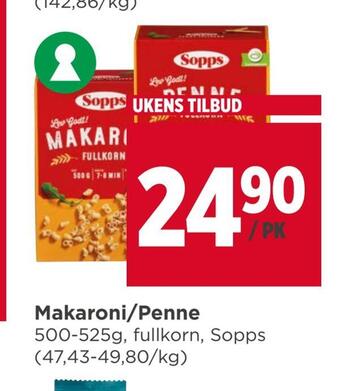 Meny Makaroni/penne tilbud