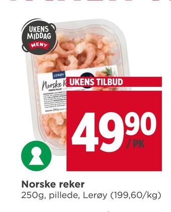 Meny Norske reker tilbud