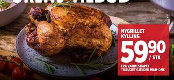 Meny Nygrillet kylling tilbud