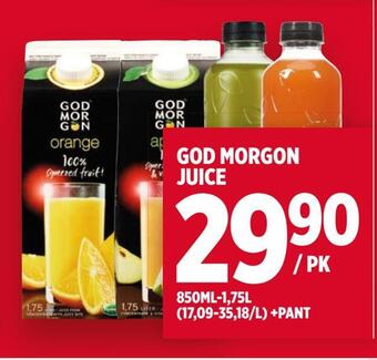 Meny God morgon juice tilbud