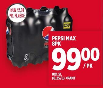 Meny Pepsi max 8pk tilbud
