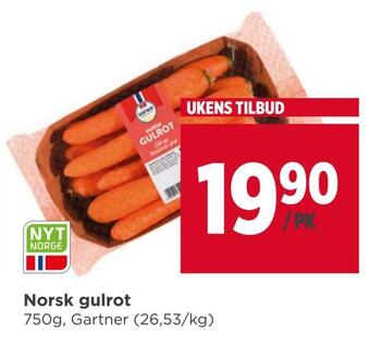 Meny Norsk gulrot tilbud