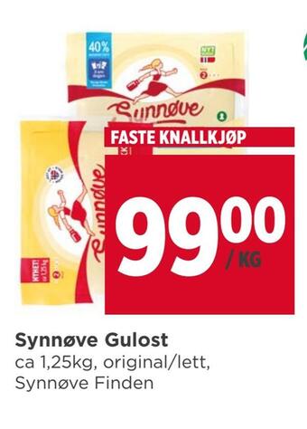 Meny Synnøve gulost tilbud