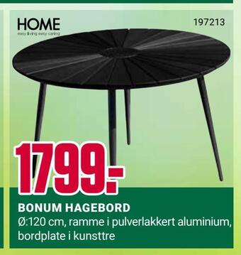 Europris Bonum hagebord tilbud