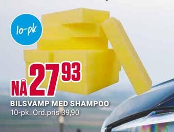 Europris Bilsvamp med shampoo tilbud