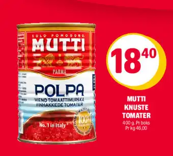 Coop Extra Mutti Knuste Tomater tilbud