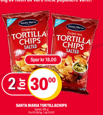 Coop Extra Santa Maria Tortillachips tilbud