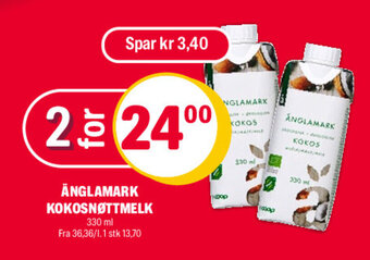 Coop Extra Änglamark Kokosnøttmelk tilbud