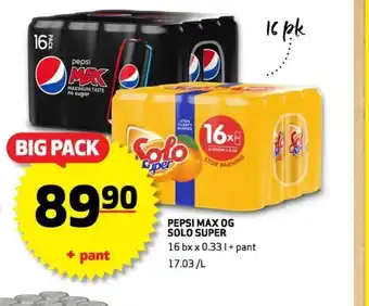 Bunnpris Pepsi Max Og Solo Super tilbud