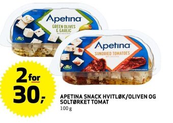Bunnpris Apetina Snack Hvitløk/Oliven Og Soltørket Tomat tilbud