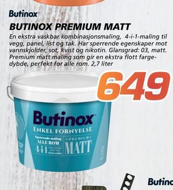 Coop Byggmix Butinox premium matt tilbud
