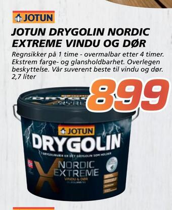 Coop Byggmix Jotun drygolin nordic extreme vindu og dør tilbud