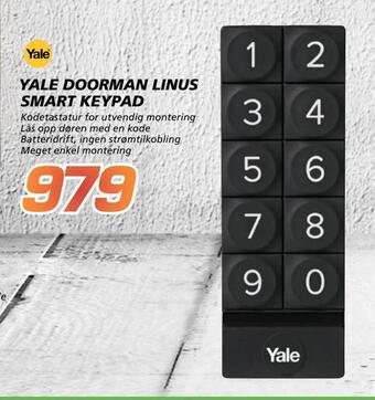 Coop Byggmix Yale doorman linus smart keypad tilbud
