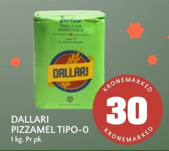 Coop Mega Dallari pizzamel tipo-0 tilbud