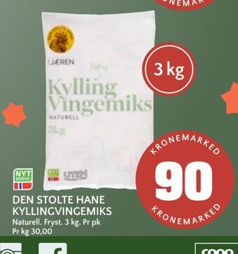 Coop Mega Den stolte hane kyllingvingemiks tilbud