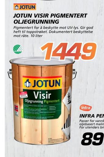 Coop Byggmix Jotun visir pigmentert oljegrunning tilbud