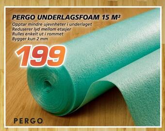 Coop Byggmix Pergo underlagsfoam 15 m2 tilbud