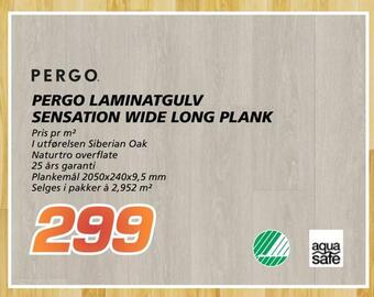 Coop Byggmix Pergo laminatgulv sensation wide long plank tilbud