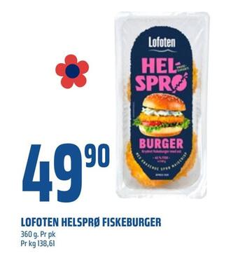 Coop Obs Lofoten helsprø fiskeburger tilbud