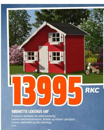 Obs Bygg Rødhette lekehus 4m2 tilbud