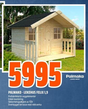 Obs Bygg Palmako - lekehus felix 1,9 tilbud