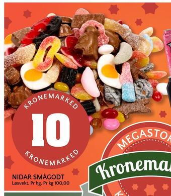 Coop Mega Nidar smågodt tilbud