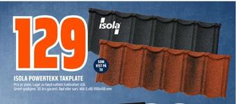 Obs Bygg Isola powertekk takplate tilbud