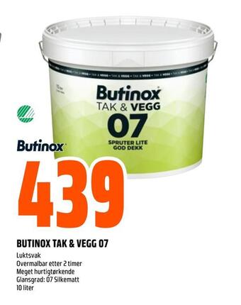 Obs Bygg Butinox tak & vegg 07 tilbud