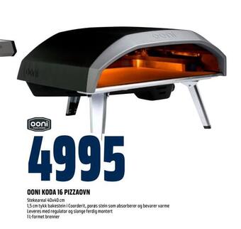 Obs Bygg Ooni koda 16 pizzaovn tilbud
