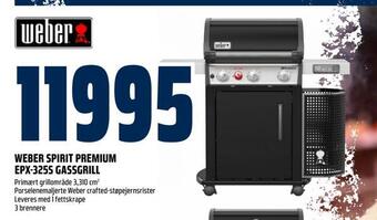 Obs Bygg Weber spirit premium epx-325s gassgrill tilbud