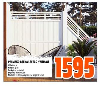 Obs Bygg Palmako reena levegg hvitmalt tilbud