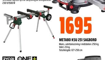 Obs Bygg Metabo ksu 251 sagbord tilbud
