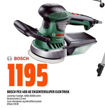 Obs Bygg Bosch pex 400 ae eksentersliper elektrisk tilbud